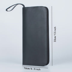 36 Slots Leather Pen Case Coffee Holder Pencil Bag Fits Various Size Gift Pen