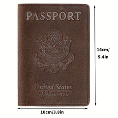 Leather Passport Cover Travel Holder for Cards