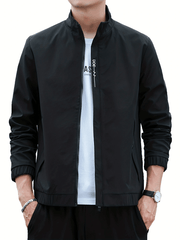 Men's Lightweight Stand Collar Windbreaker Jacket