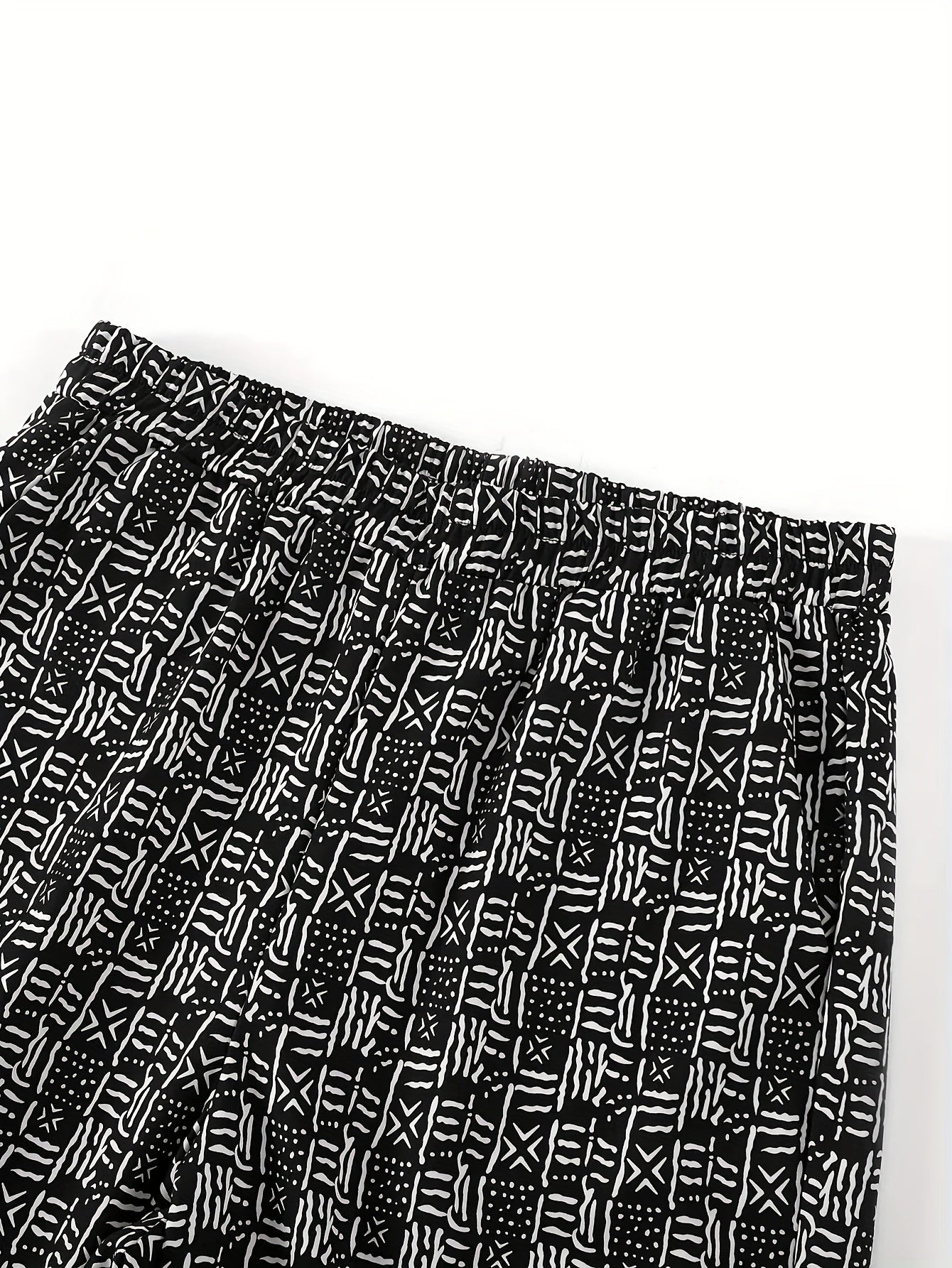  Colorblock Wide Leg Trousers With Pockets