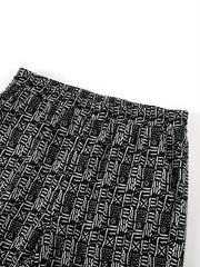  Colorblock Wide Leg Trousers With Pockets