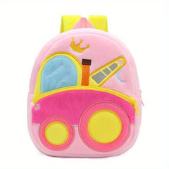 Excavator Dump Truck Style Plush Backpack for Kids