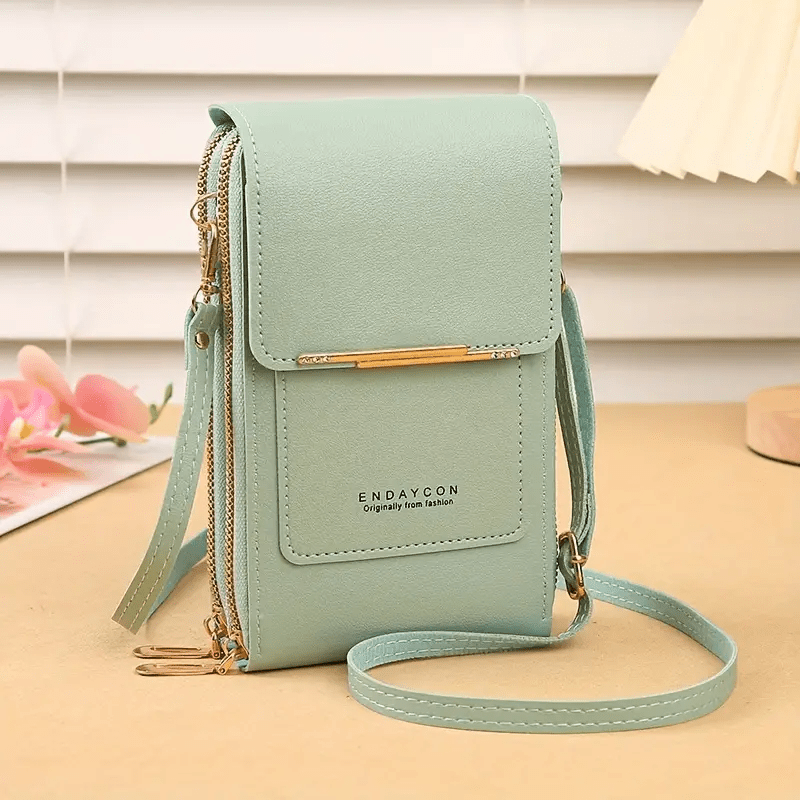 Women's Crossbody Bag Double Layer Shoulder Bags Touch Screen Phone Bags