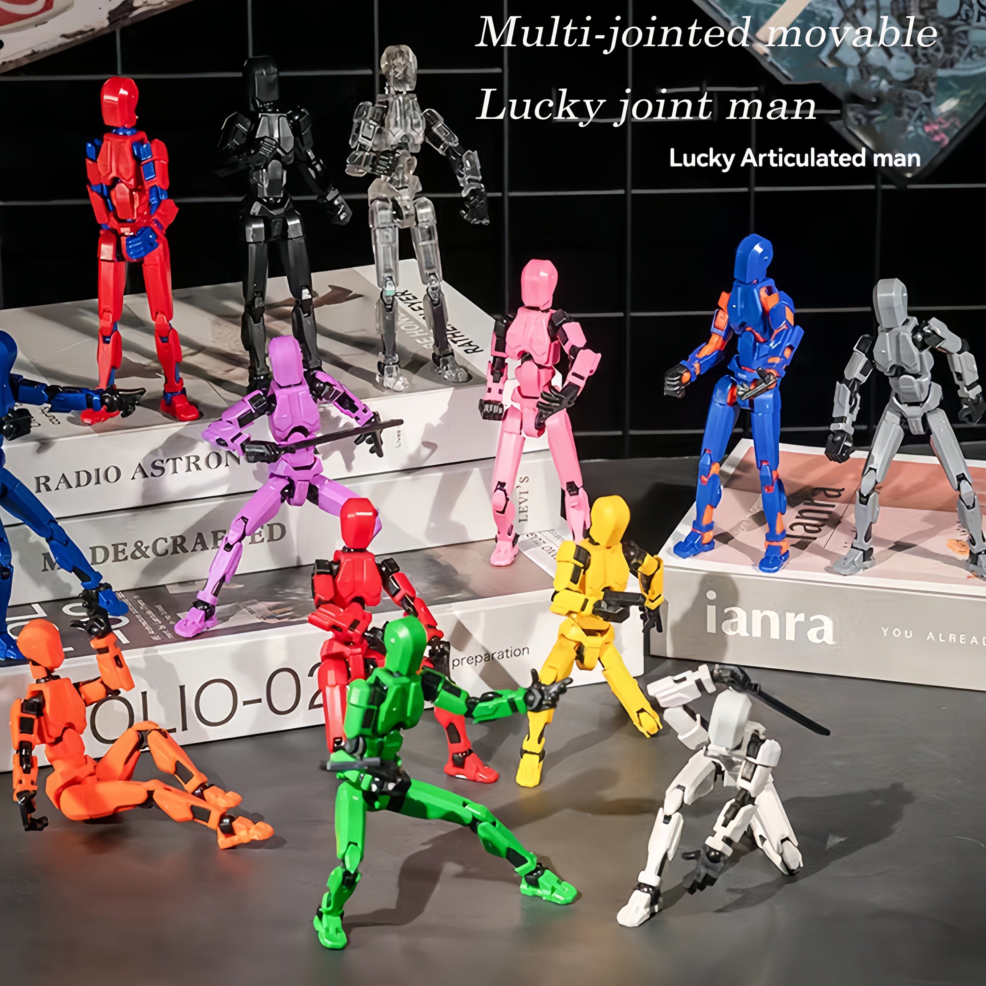 Fully Articulated Lucky Figurine 13 Joints 3D Printed Doll Toy