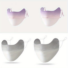 4pc Reusable Sunshade Face Mask Gradient UV Protection Washable Ice Silk