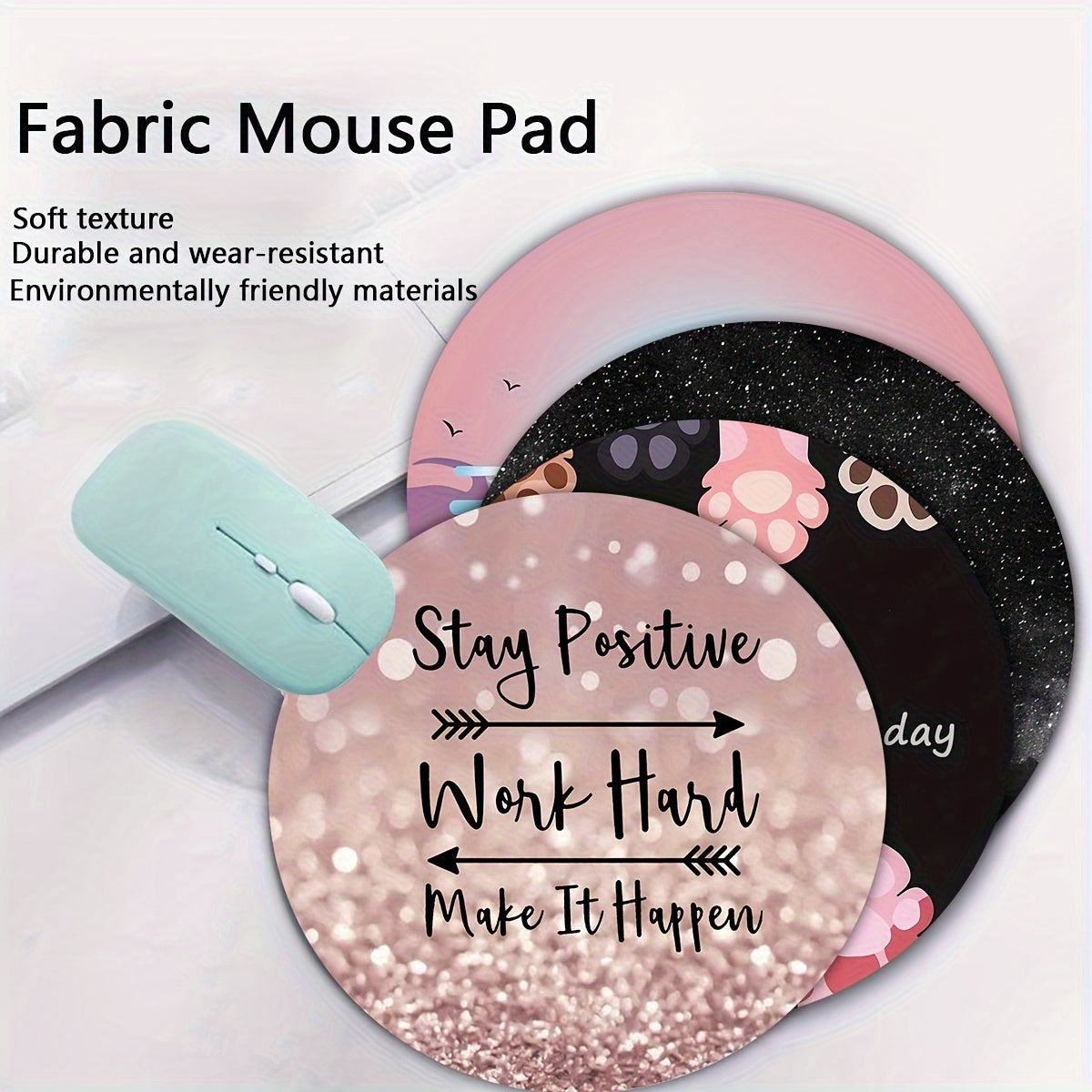 20x20cm Waterproof E-sport Mouse Pad Non-slip Rubber for PC Office Work