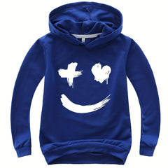 Kids Smile Face Hoodie Soft and Cozy Pullover Sweatshirt for Boys Girls