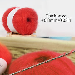 25g Mohair Wool for DIY Crocheting & Knitting Sweater and Shawl