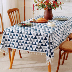 Triangle Tassel Tablecloth for Picnics Camp Weddin