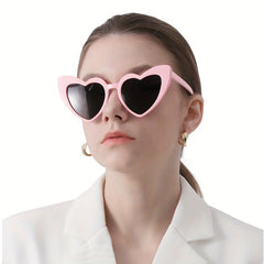 Y2K Heart Sunglasses For Women Men Funny Love Theme Glasses UV400