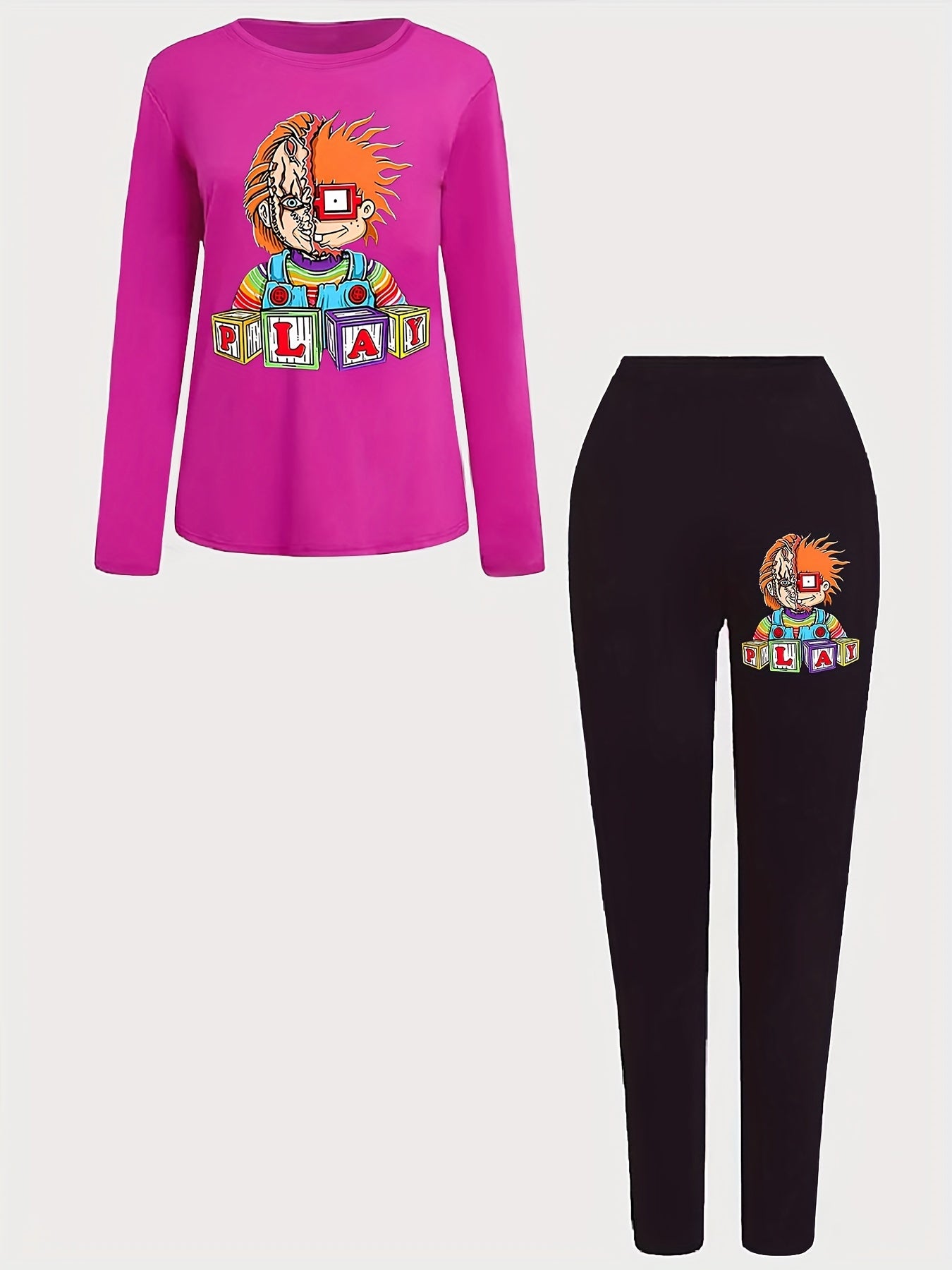  Casual 2 Piece Set Women's Plus Top & Leggings Outfits