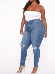  Women's Ripped High Stretch Slim Fit Jeans
