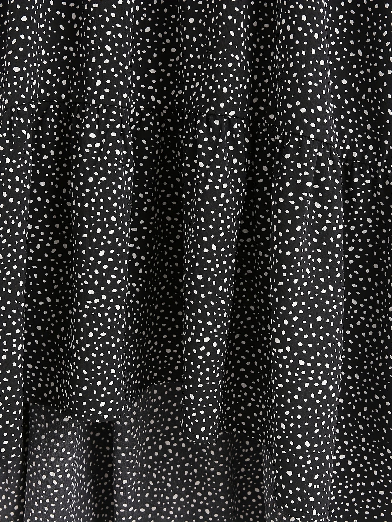  Dot Print Butterfly Sleeve V Neck Smock Mini Dress