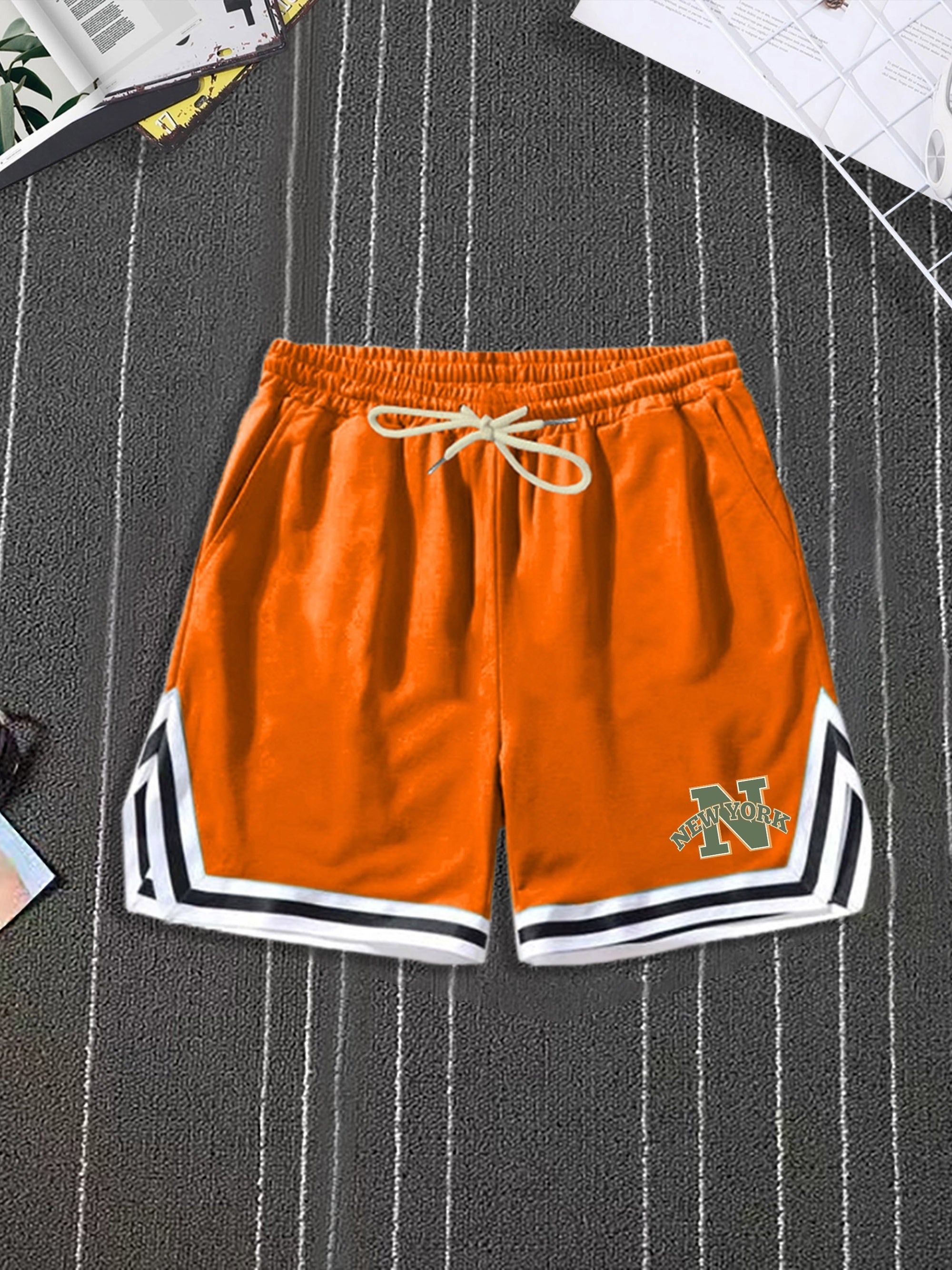 Comfy Active Shorts Men's Stretch Waist Drawstring Shorts