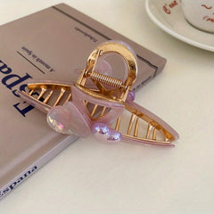 Large Heart Shape Hair Claw Acetate Shark Claw Ponytail Holder
