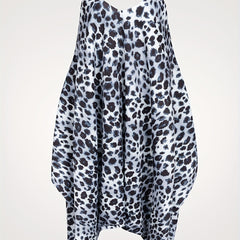  Leopard Print V Neck Harem Jumpsuit
