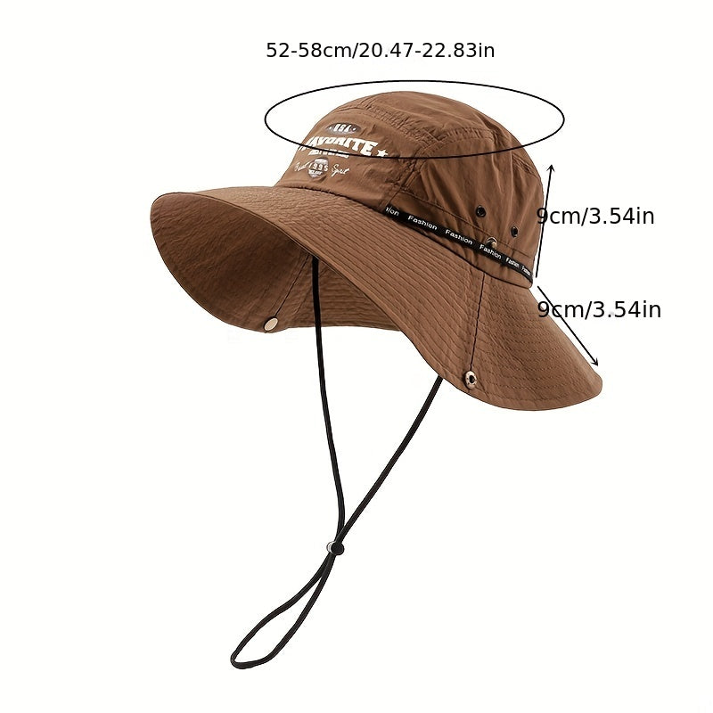 Cowboy Bucket Hat Wide Brim UV Protection Sun Hat