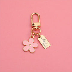 Cartoon Flower Keychain Metal Key Ring Purse Car Charm Gift