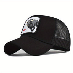 Bull Cash Cartoon Baseball Cap Animal Embroidery Patch Trucker Hat