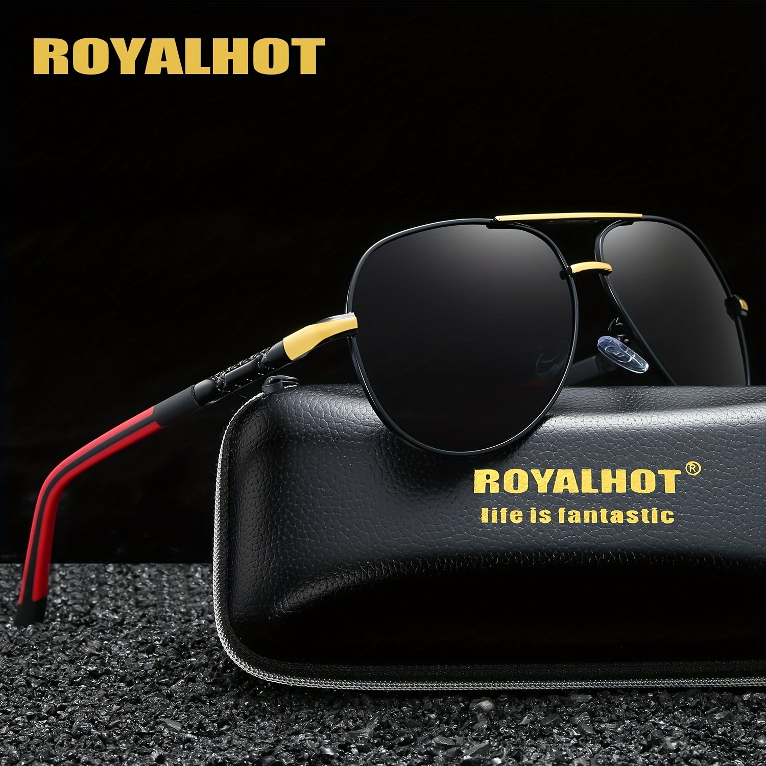 RoyalHot Mixed PC Polarized Alloy Oval Classic Frame Sunglasses