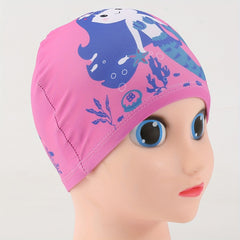 Mermaid Ear Protection Cap for Kids Swimming
