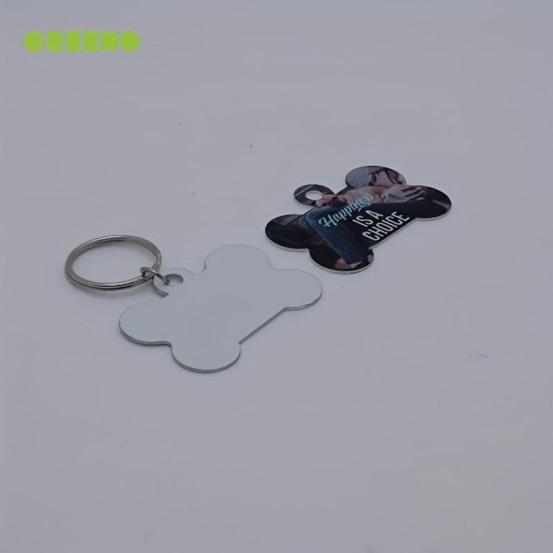 5pcs Aluminum Sublimation Print Blank Pet Tag - Double Side Printing