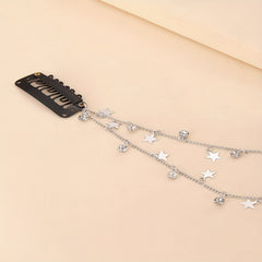Braided Hair Chain Headdress Ponytail Star Charm Hair Accessories