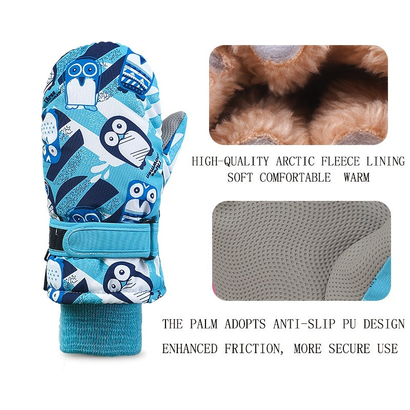 Kids' Waterproof Skiing Gloves Winter Warm Gloves