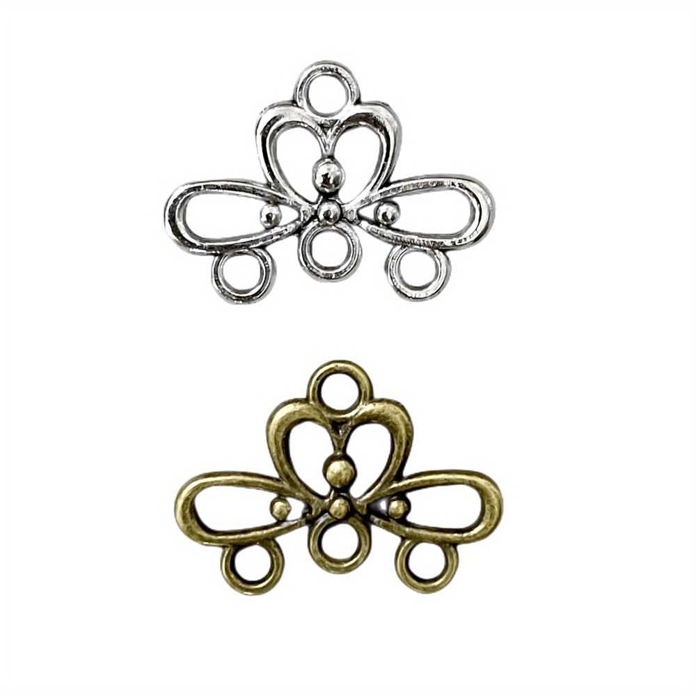 20pcs Vintage Hollow Flower Jewelry Connector for DIY Jewelry Making