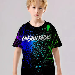 UNSPEAKABLE Print T shirt Casual Short Sleeve Top Unisex Tee