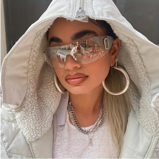 Y2K Cyberpunk Gradient Mirror Lens Sunglasses UV400