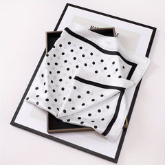 Polka Dot Bandana Silk Neckerchief Scarf Head Wrap Bag Handle Charm