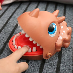 Colorful Dinosaur Finger Biting Toy Interactive Family Game Soft Tipped