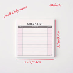 Small Fresh Planner Tearable Memo Pad 60 Pages