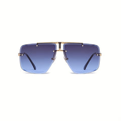 Aviator Sunglasses Gradient Rimless UV400 Metal Glasses