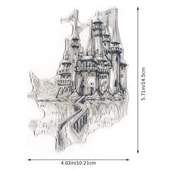 Fairy Tale Castle Mountain Clear Rubber Stamps