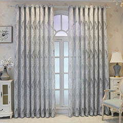 Hollow Leaf Jacquard Sheer Curtain - Enhance Home Decor with Style and Privacy