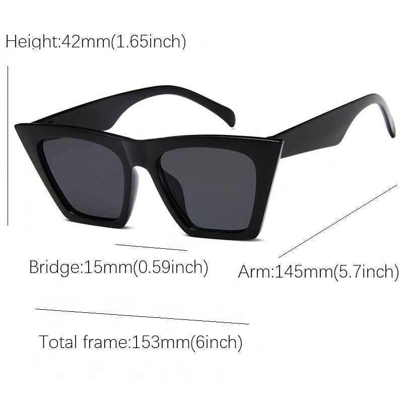 Square Sunglasses Women Unisex Cat Eye Sun Glasses Classic Vintage UV400