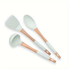 Silicone Cooking Spatula & Spoon Set for Non-Stick Pan