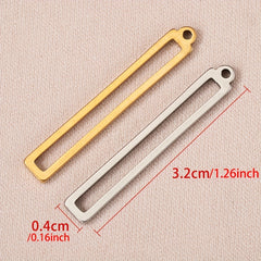 10pcs Stainless Steel Gold/Silver Rectangular Frame Pen