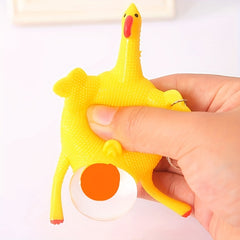 Chicken Egg Laying Hens Stress Ball Keychain Toy
