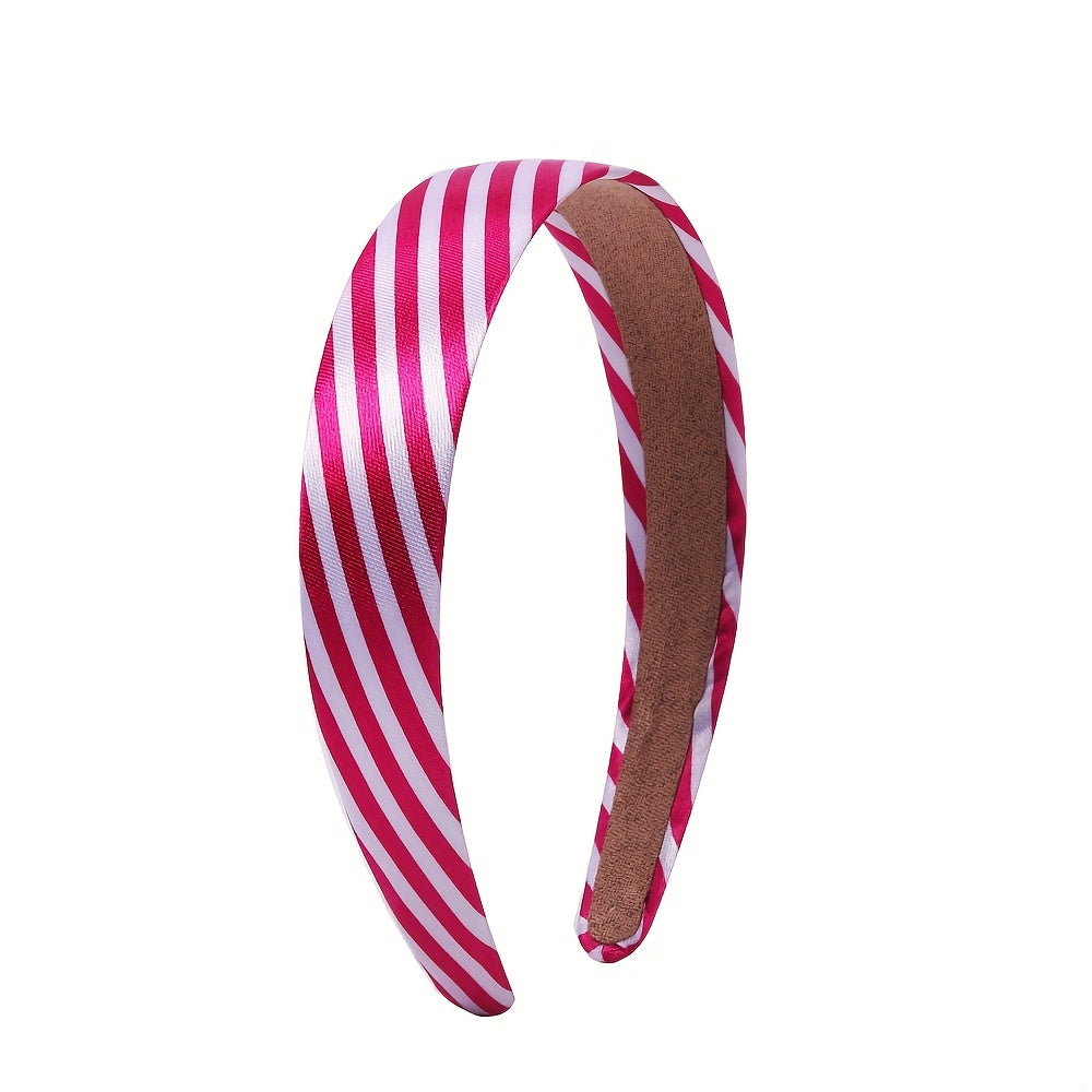 Striped Hair Hoop Wide Brim Headdress for Women