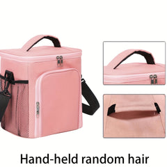 Insulated Lunch Bag with Garland Letters, Large Capacity, Double Deck