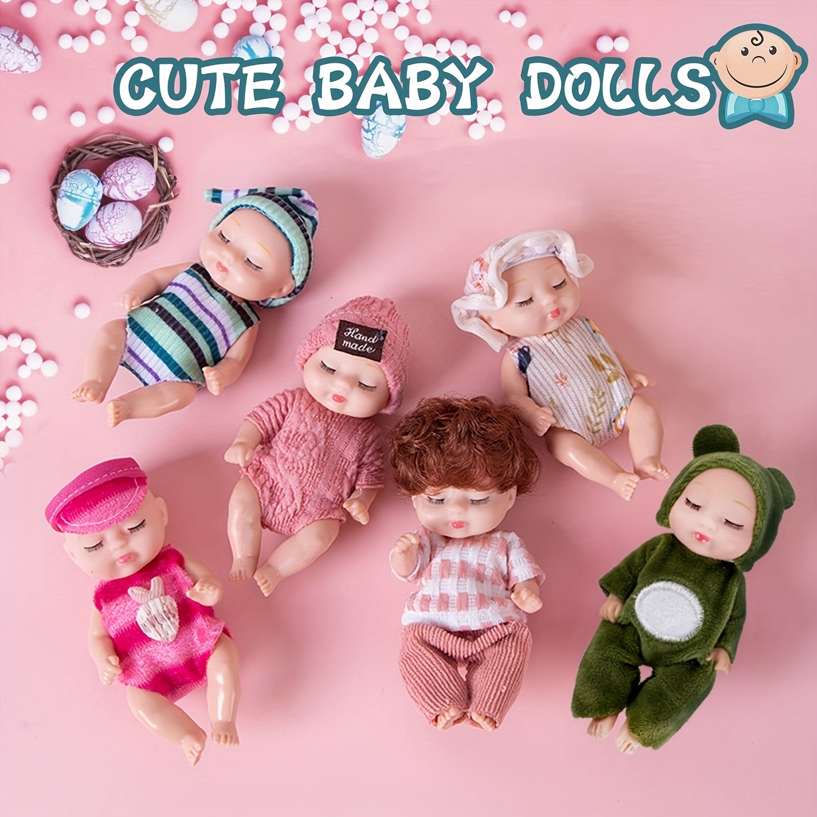 Set of 10 Mini Baby Toys 4 Inch Realistic Animal Costume Dolls