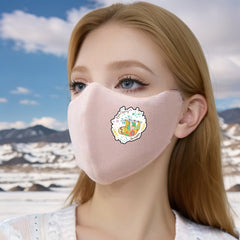 3D Sloth Print Plush Warm Face Mask Windproof Cold Protect