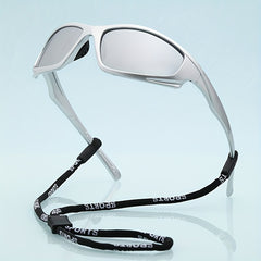 Y2K Wrap Around Sports Sunglasses UV400 Sun Shades with Strap