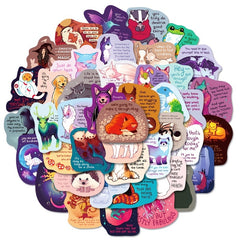 50pcs Inspirational Phrase Stickers Positive Motivational Quotes for Planners