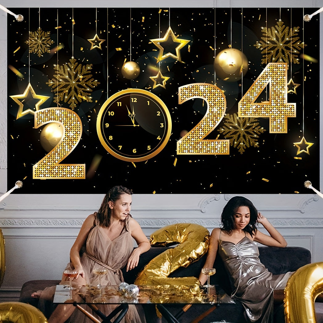 Happy New Year Banner Cloth Party Decoration Supplies