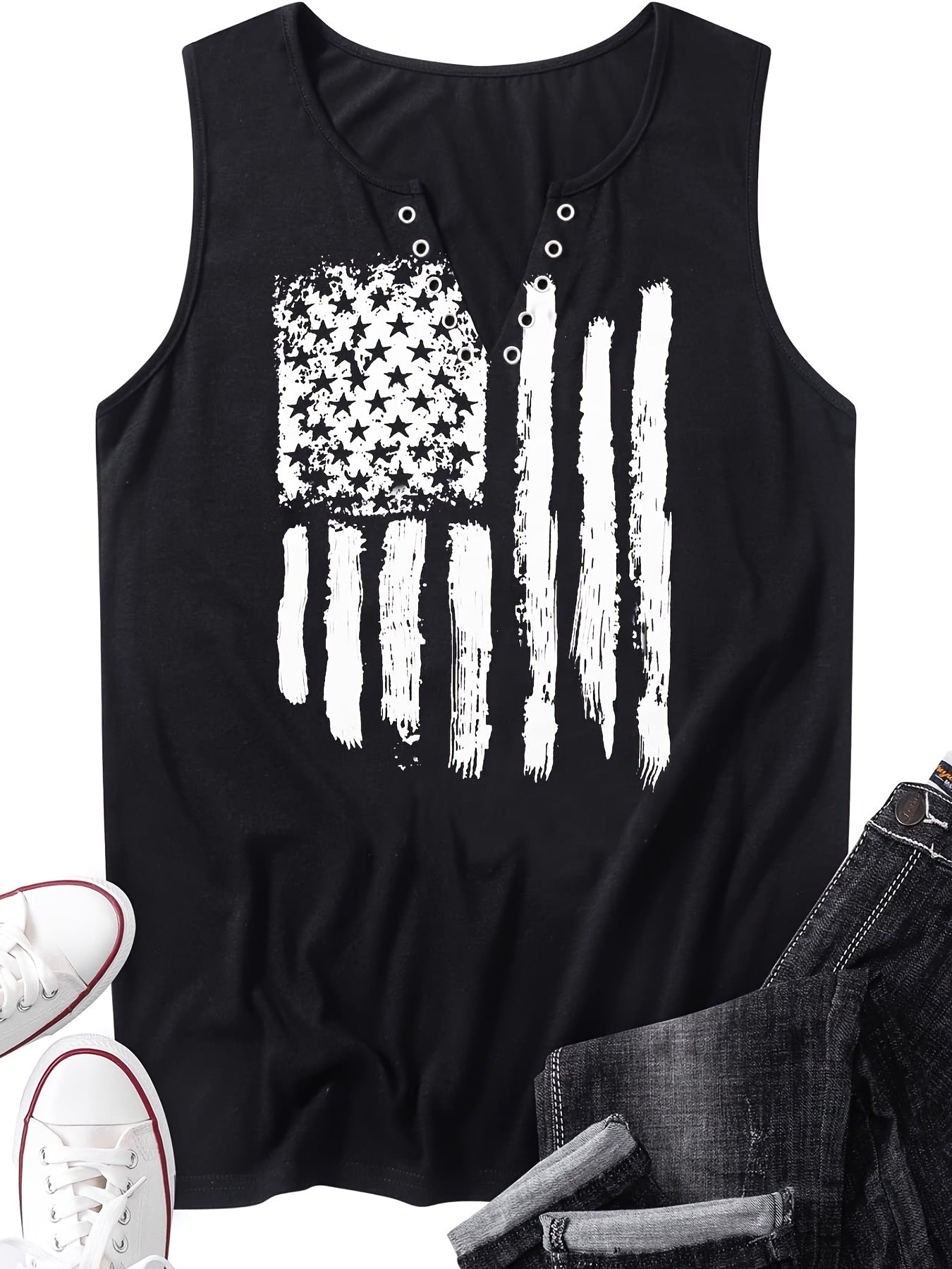 Casual Sleeveless Tank Top for Summer Women's Clothing