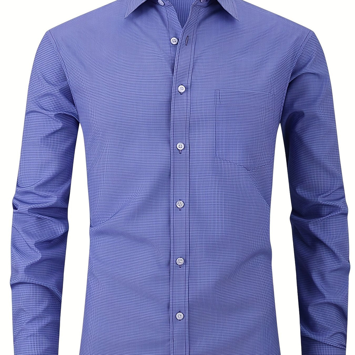 Men's Plaid Casual Shirt Long Sleeves Regular Fit